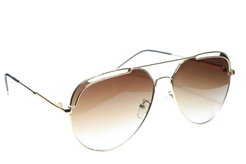 Gold Full Rim Aviators Sunglasses