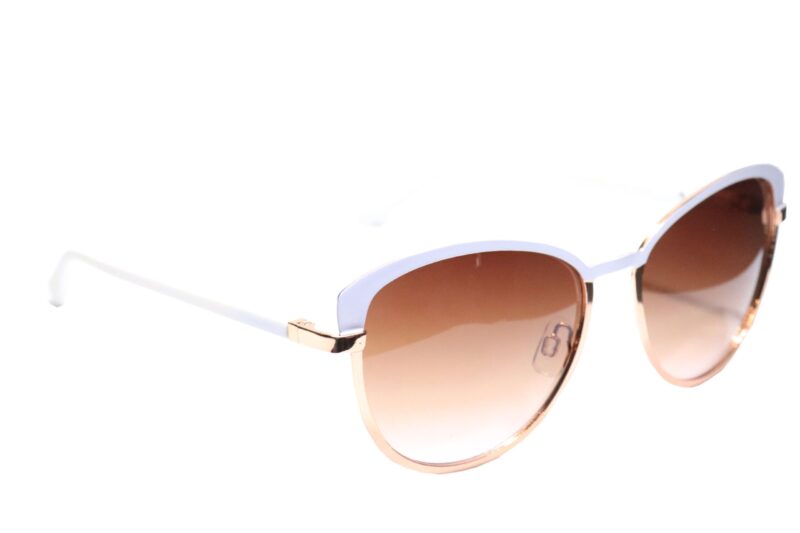 White Gold Full Rim Cat Eye Sunglasses