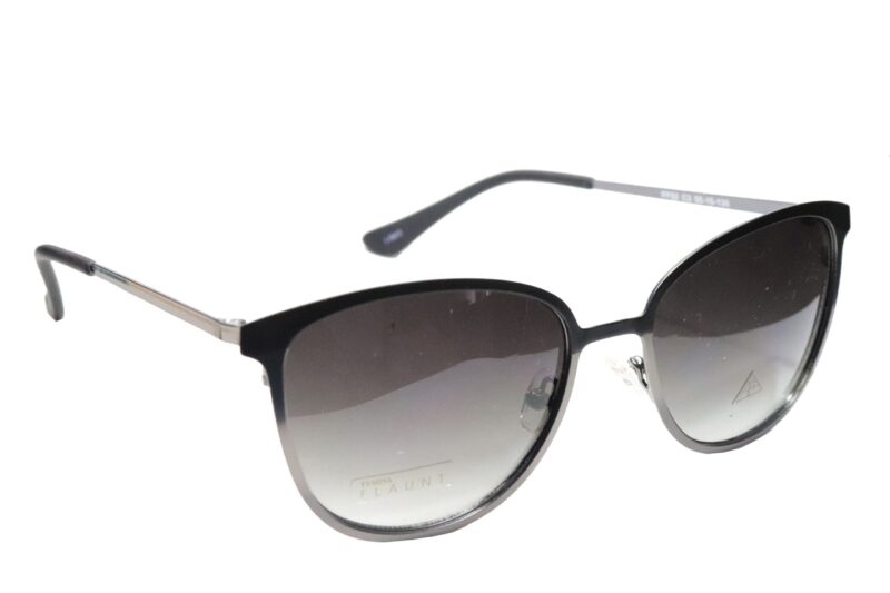 Black Silver Full Rim Cat Eye Sunglasses