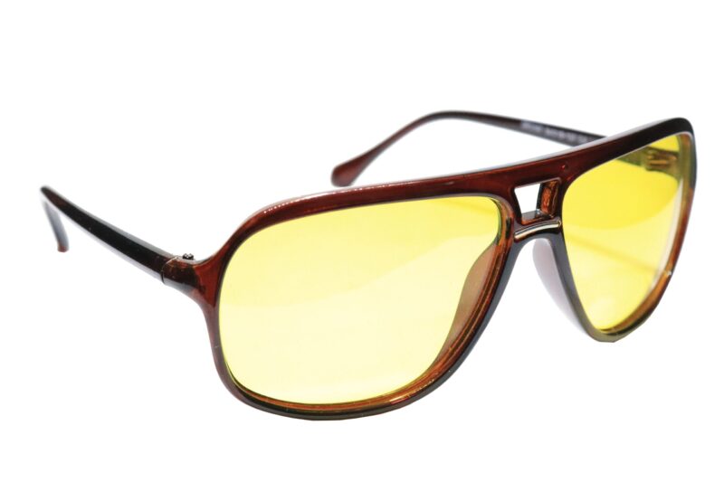 Brown Full Rim Rectangle Sunglasses