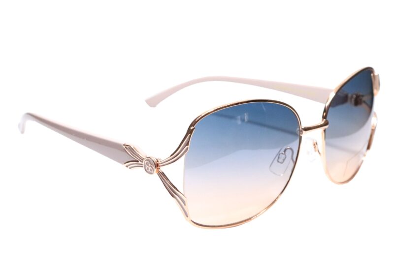 Gold Full Rim Round Sunglasses