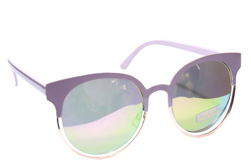 Pink Full Rim Round Sunglasses