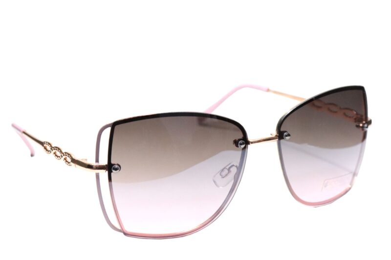 Gold Rimless Butterfly Sunglasses