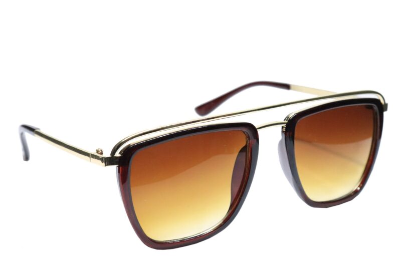 Brown Full Rim Square Sunglasses