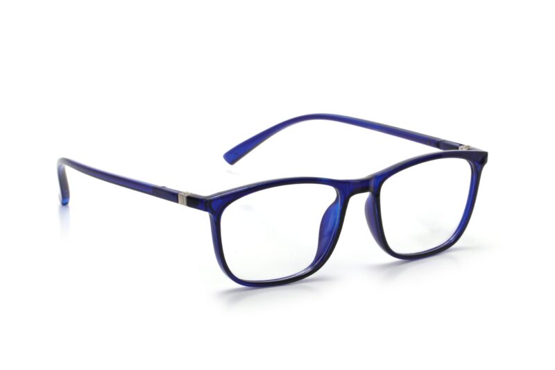 Blue Full Rim Rectangle Eyeglasses