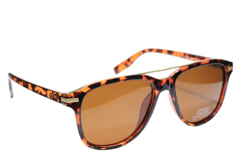Tiger Brown Full Rim Rectangle Prescription Sunglasses