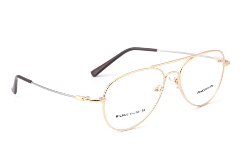 Gold Full Rim Aviators Eyeglasses