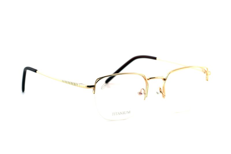 Gold Half Rim Wayfarers Eyeglasses