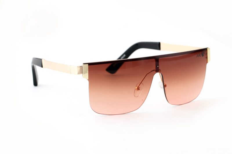 Gold Rimless Square Sunglasses
