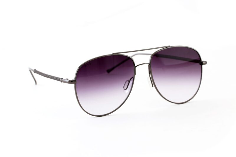 Gunmetal Full Rim Aviator Sunglasses