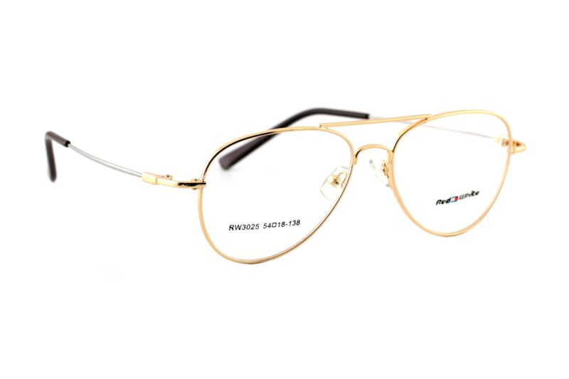 Gold Full Rim Aviator Eyeglasses