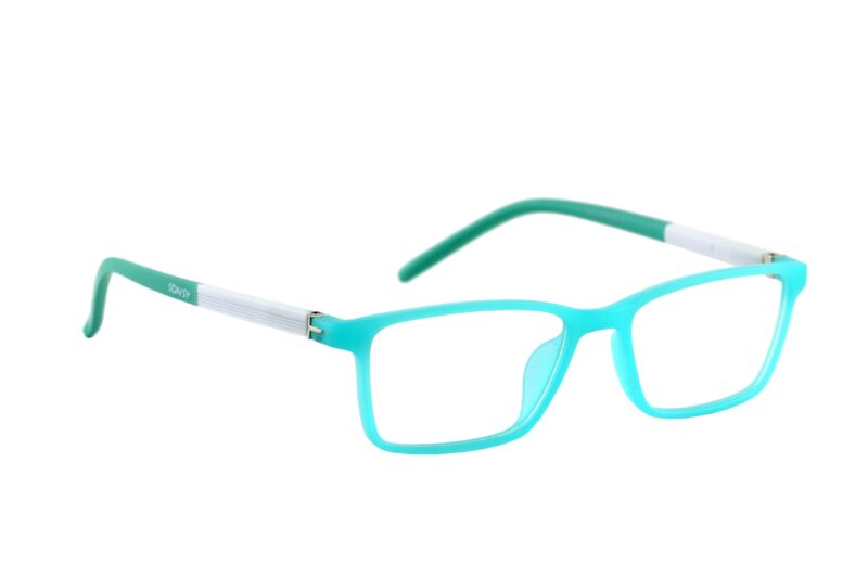Sky Blue Full Rim Rectangle Eyeglasses