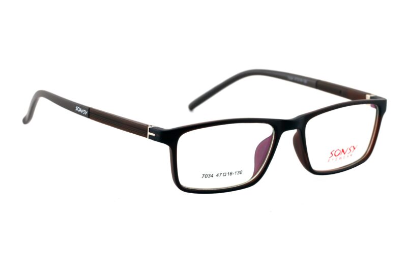 Dark Brown Full Rim Rectangle Eyeglasses