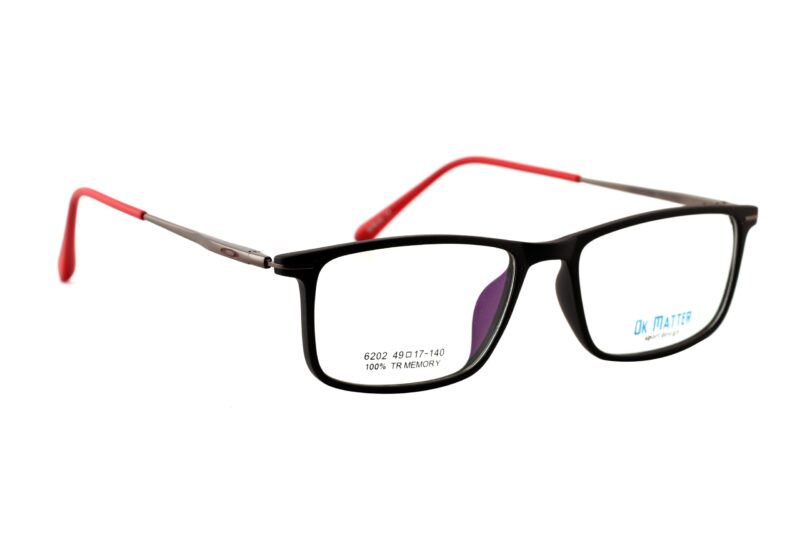 Matte Black Brown Full Rim Rectangle Eyeglasses