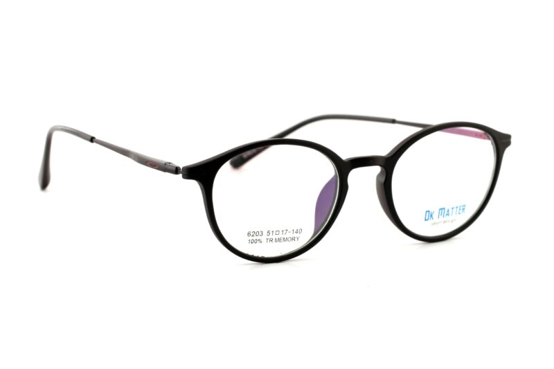 Matte Black Full Rim Round Eyeglasses