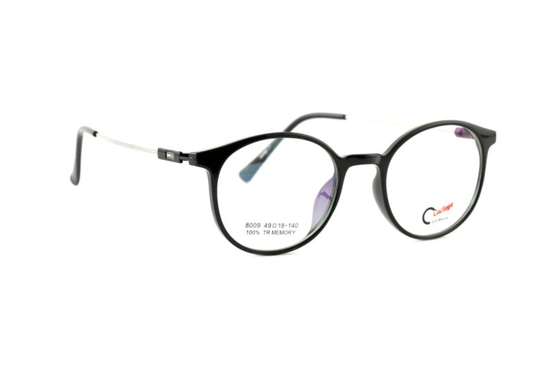 Black Full Rim Round Eyeglasses