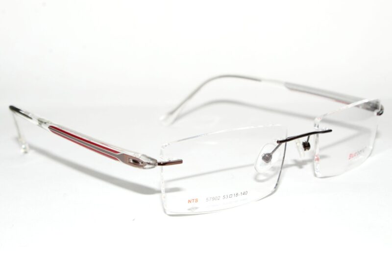 Black Rimless Rectangle Eyeglasses