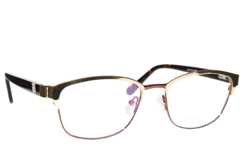 Gold Brown Full Rim Club Master Eyeglasses