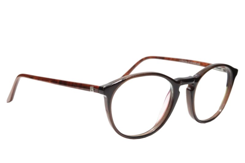 Black Multicolor Full Rim Round Eyeglasses
