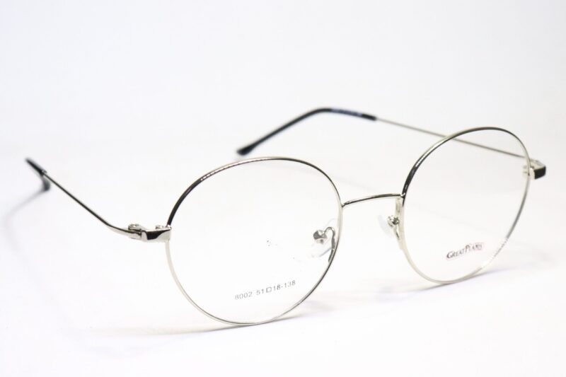 Silver Full Rim Round Eyeglasses