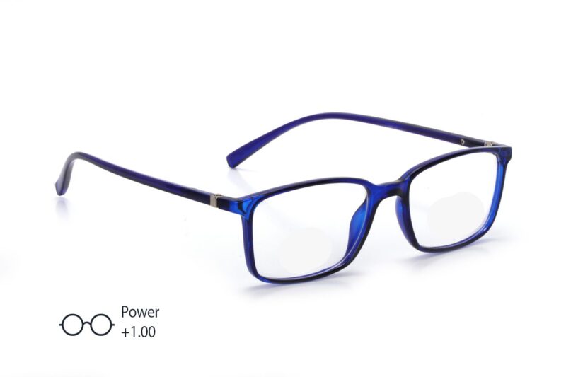 Blue Full Rim Rectangle Reading Glasses