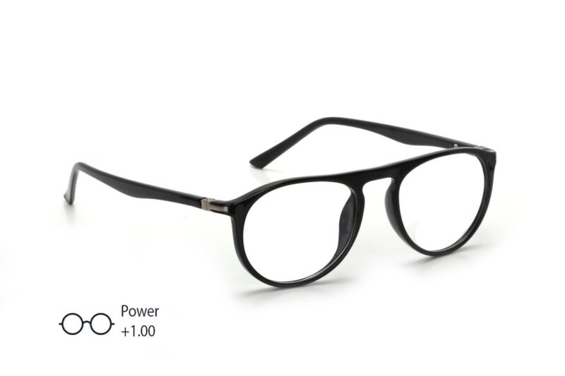 Black Full Rim Oval Reading Glasses