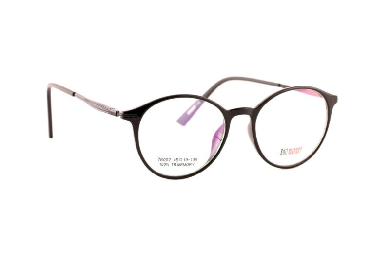 Black Full Rim Round Eyeglasses