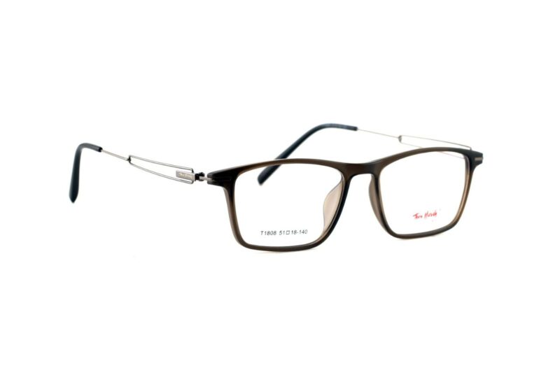 Dark Gray Full Rim Rectangle Eyeglasses