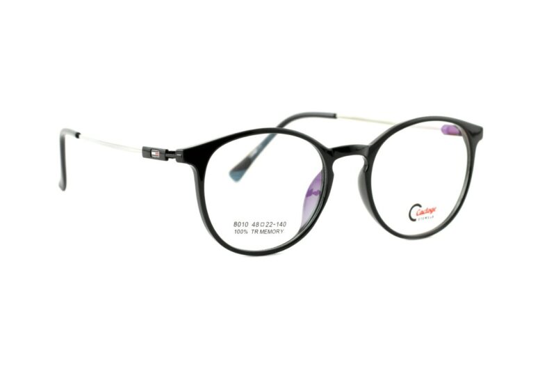Black Full Rim Round Eyeglasses
