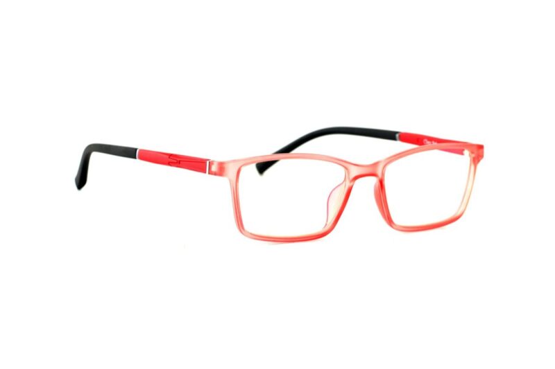 Red Full Rim Rectangle Eyeglasses