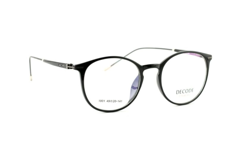 Black Full Rim Round Eyeglasses