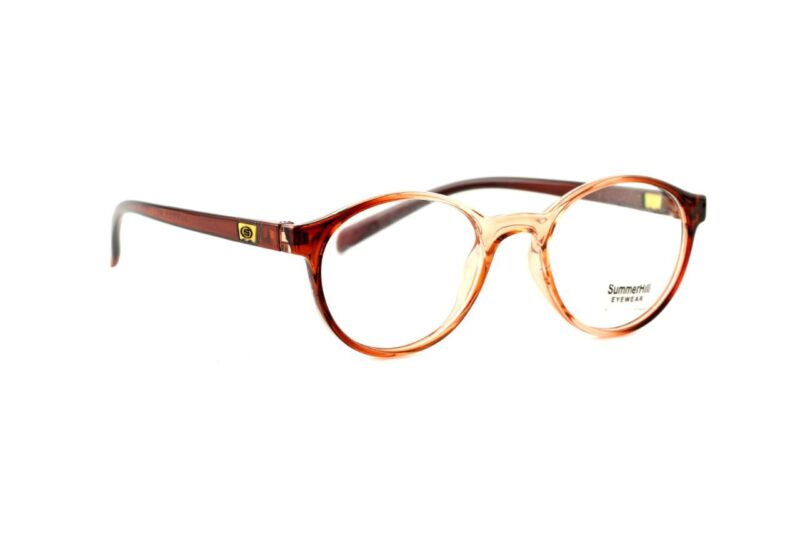 Brown Full Rim Round Eyeglasses