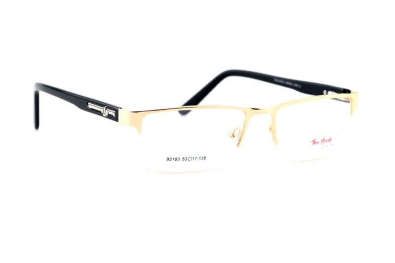 Gold Half Rim Rectangle Eyeglasses