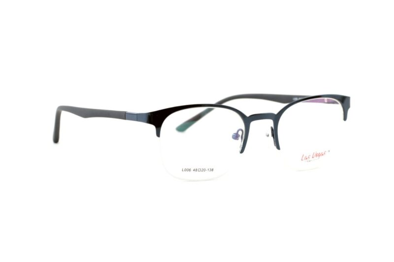 Purple Half Rim Rectangle Eyeglasses