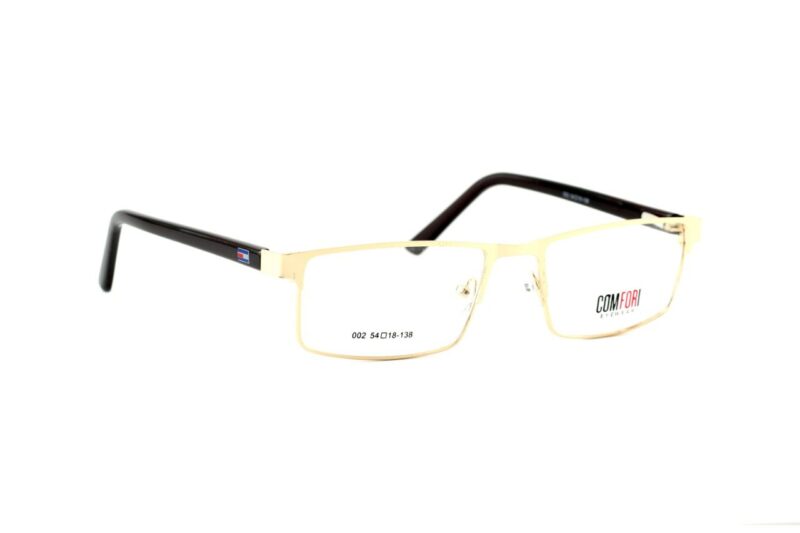 Gold Full Rim Rectangle Eyeglasses