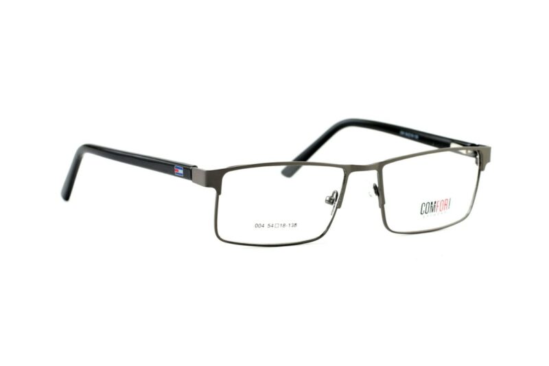 Gunmetal Full Rim Rectangle Eyeglasses
