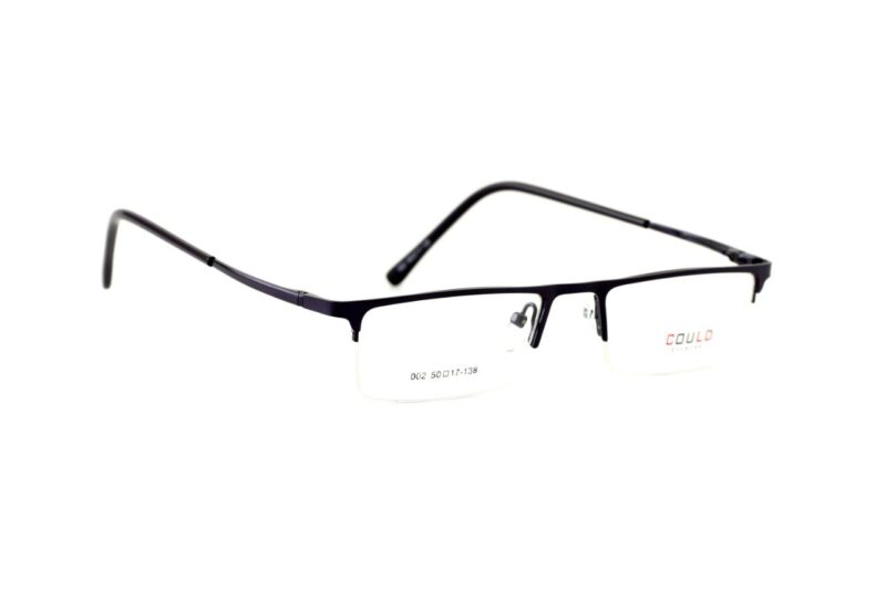 Purple Half Rim Rectangle Eyeglasses
