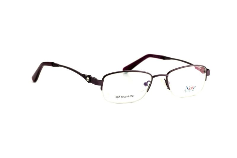 Purple Half Rim Rectangle Eyeglasses