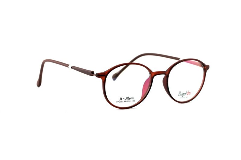 Brown Full Rim Round Eyeglasses