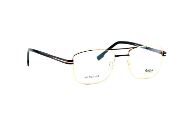Gold Black Full Rim Rectangle Eyeglasses