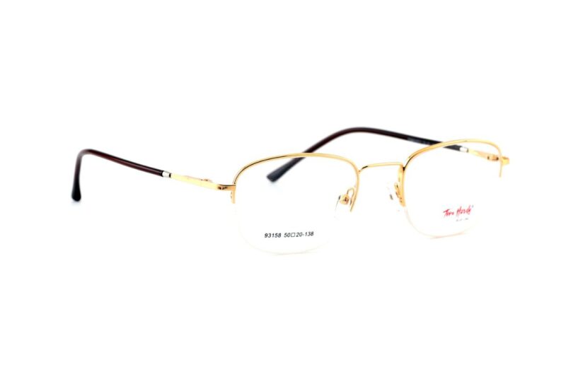 Gold Half Rim Rectangle Eyeglasses