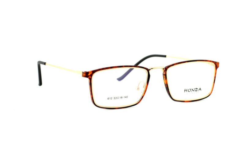 Gold Tiger Brown Black Full Rim Rectangle Eyeglasses