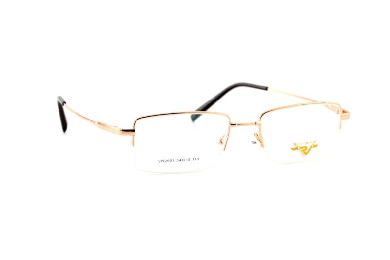 Gold Half Rim Rectangle Eyeglasses