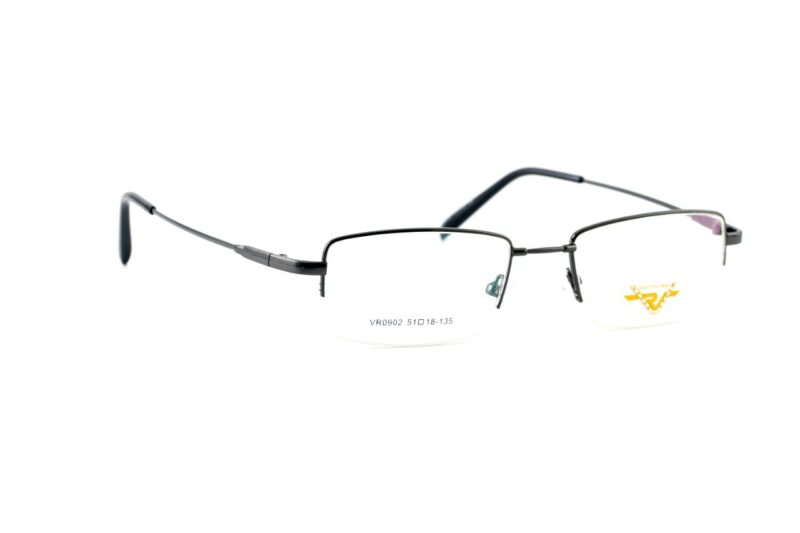 Gunmetal Half Rim Rectangle Eyeglasses