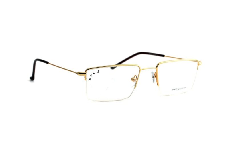 Gold Half Rim Rectangle Eyeglasses