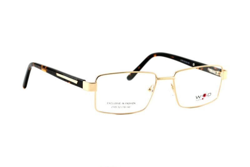 Gold Full Rim Rectangle Eyeglasses