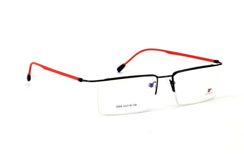 Black Half Rim Rectangle Eyeglasses