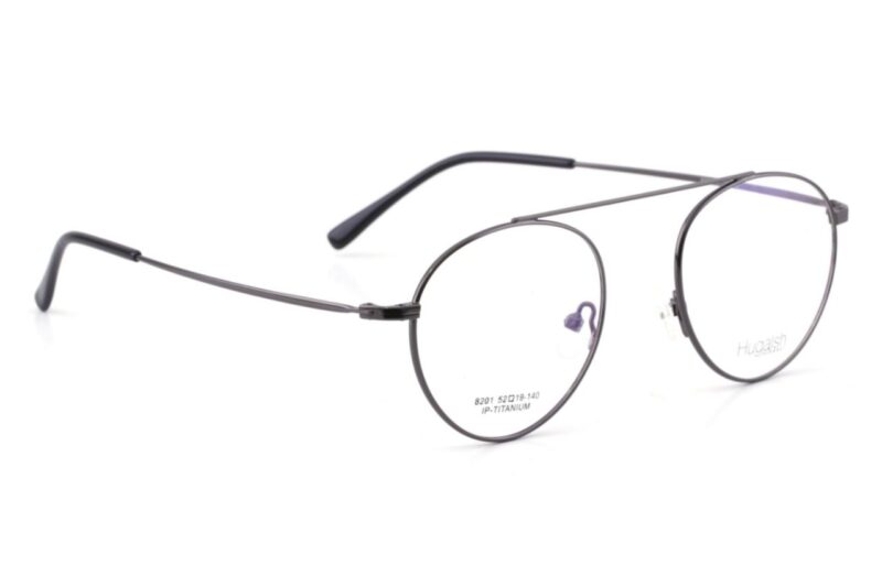 Gunmetal Full Rim Round Eyeglasses