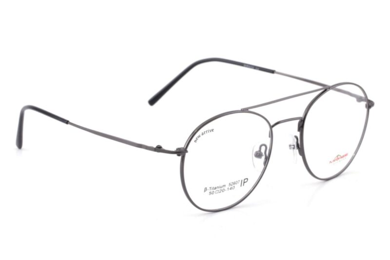Gunmetal Full Rim Round Eyeglasses