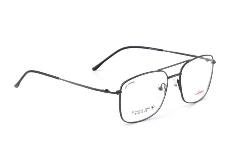 Gunmetal Full Rim Rectangle Eyeglasses